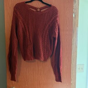 No Boundaries Women's Brick Red Sweater